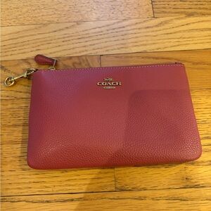 Coach Rose Leather Wristlet - missing strap